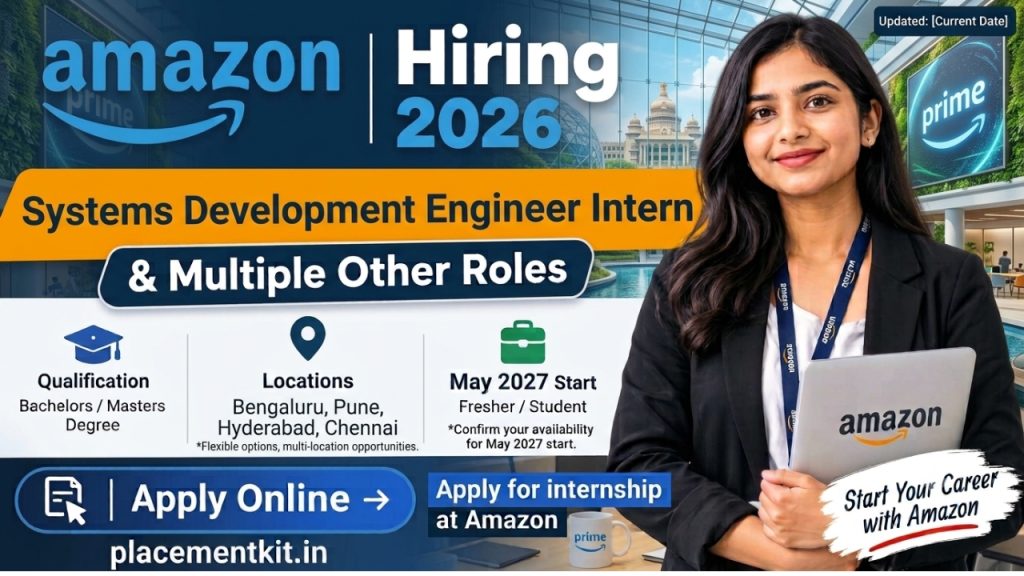 Amazon Off Campus Drive 2026 | Systems Development Engineer Intern | Freshers Apply Online