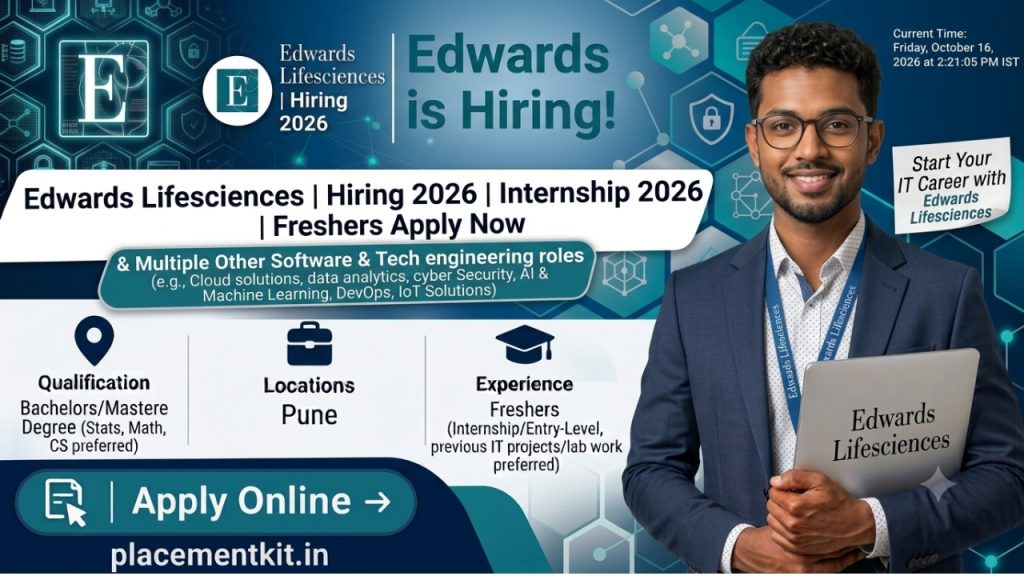 Edwards Lifesciences Internship 2026 | IT Intern | Pune | Freshers Apply Online