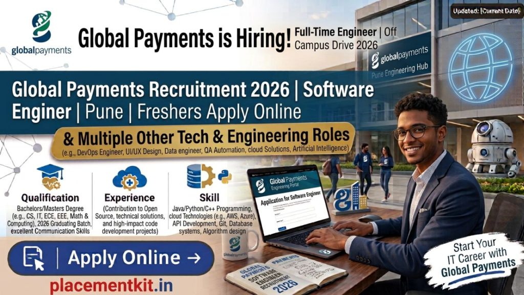 Global Payments Recruitment 2026 | Software Engineer | Pune | Freshers Apply Online