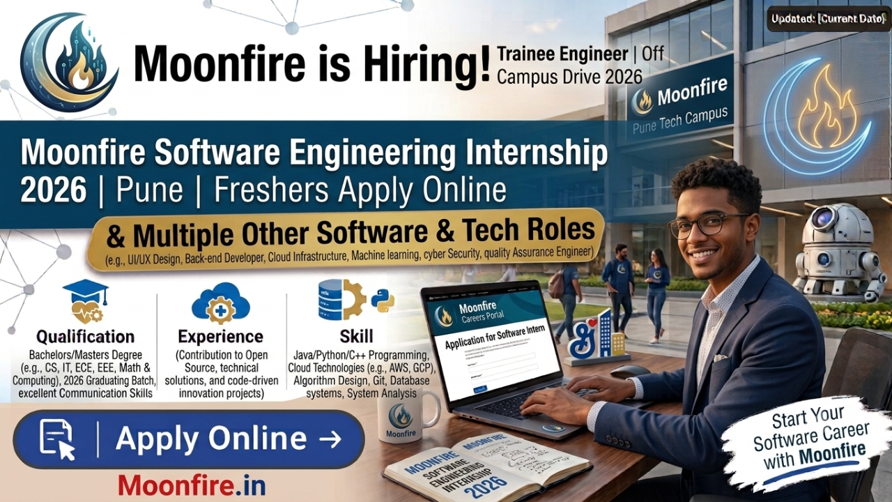 Moonfire Software Engineering Internship 2026 | Pune | Freshers Apply Online