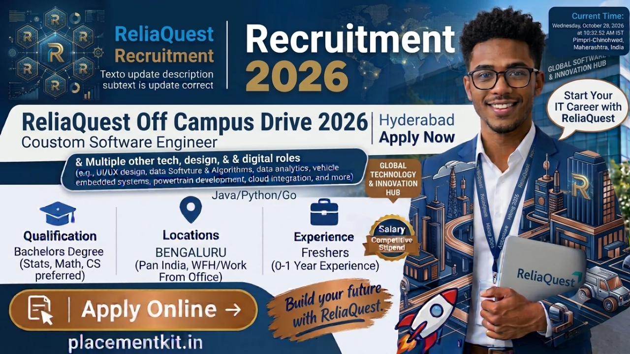 ReliaQuest Off Campus Drive 2026 | Associate Software Engineer | Pune | Freshers Apply Online