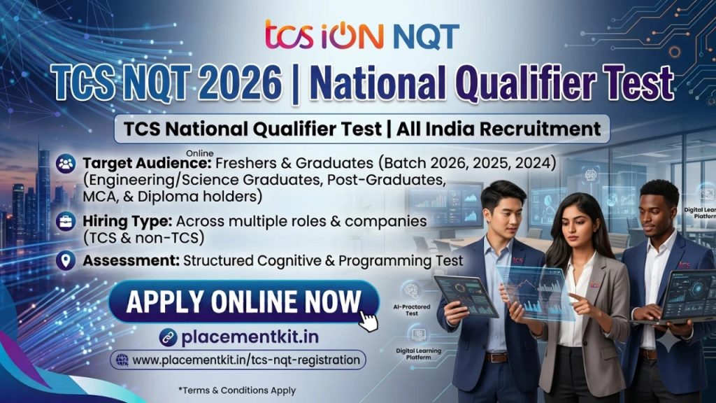 TCS iON NQT 2026 | National Qualifier Test | Freshers & Graduates Apply Online